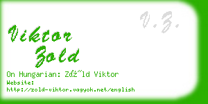 viktor zold business card